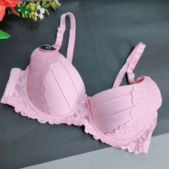 Flower Padded Bra - Pink