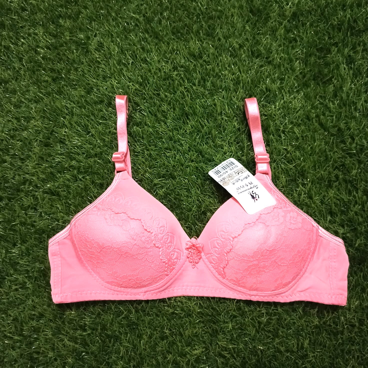 Flower Cup Padded Bra - Pink