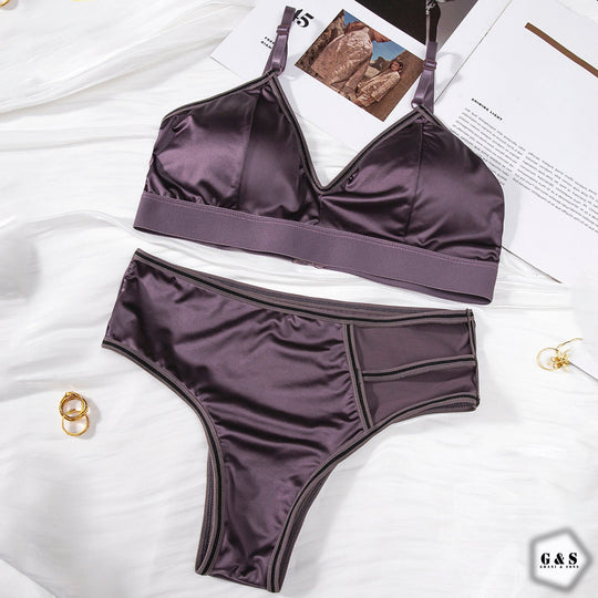 Sily Bra Panty Set - Purple